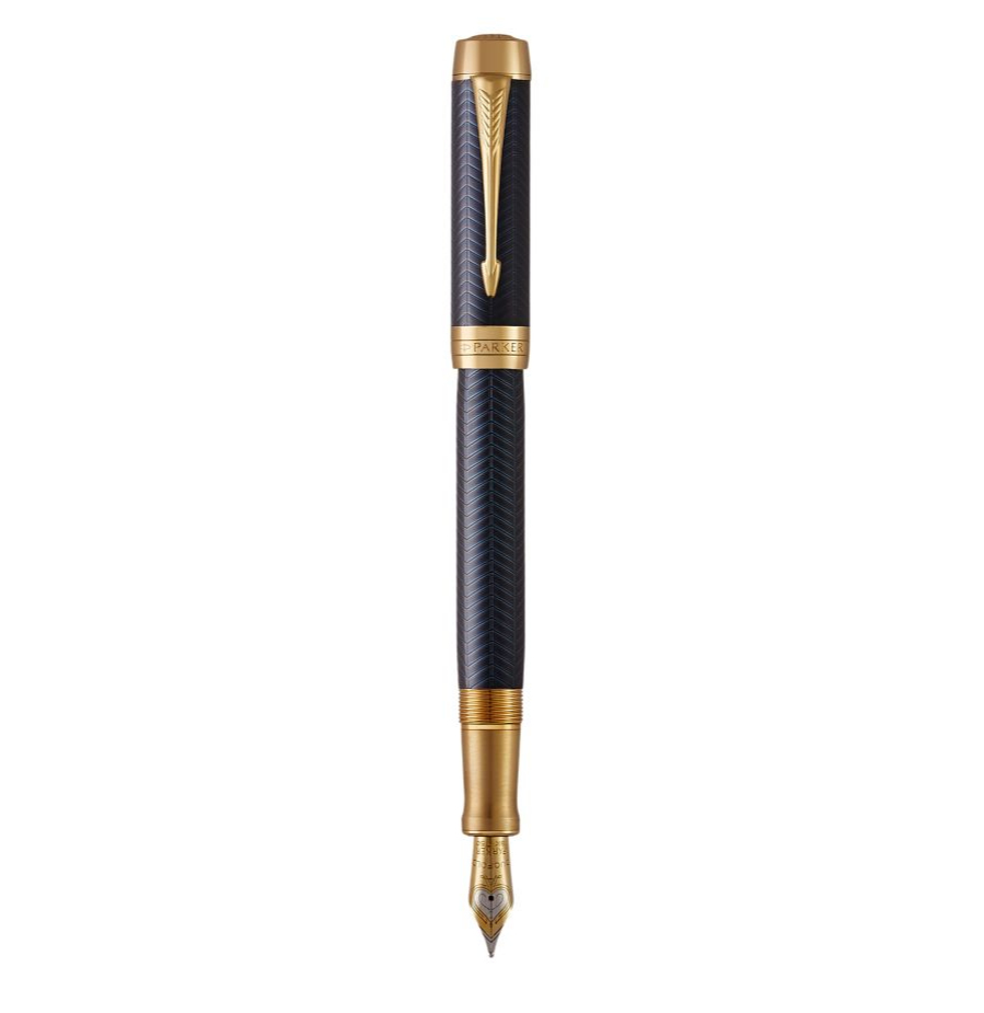 PARKER Füller Duofold Prestige Blue Chevron          M Geschenkb