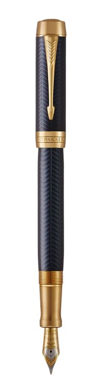 PARKER Füller Duofold Prestige Blue Chevron          F Geschenkb