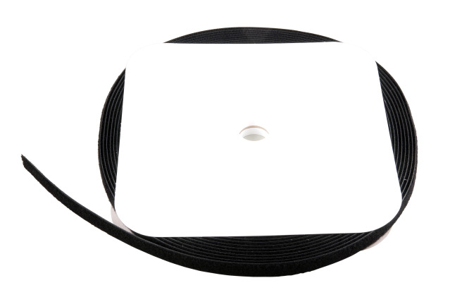 EFB Klettband 20mm schwarz, 25 Meter Rolle