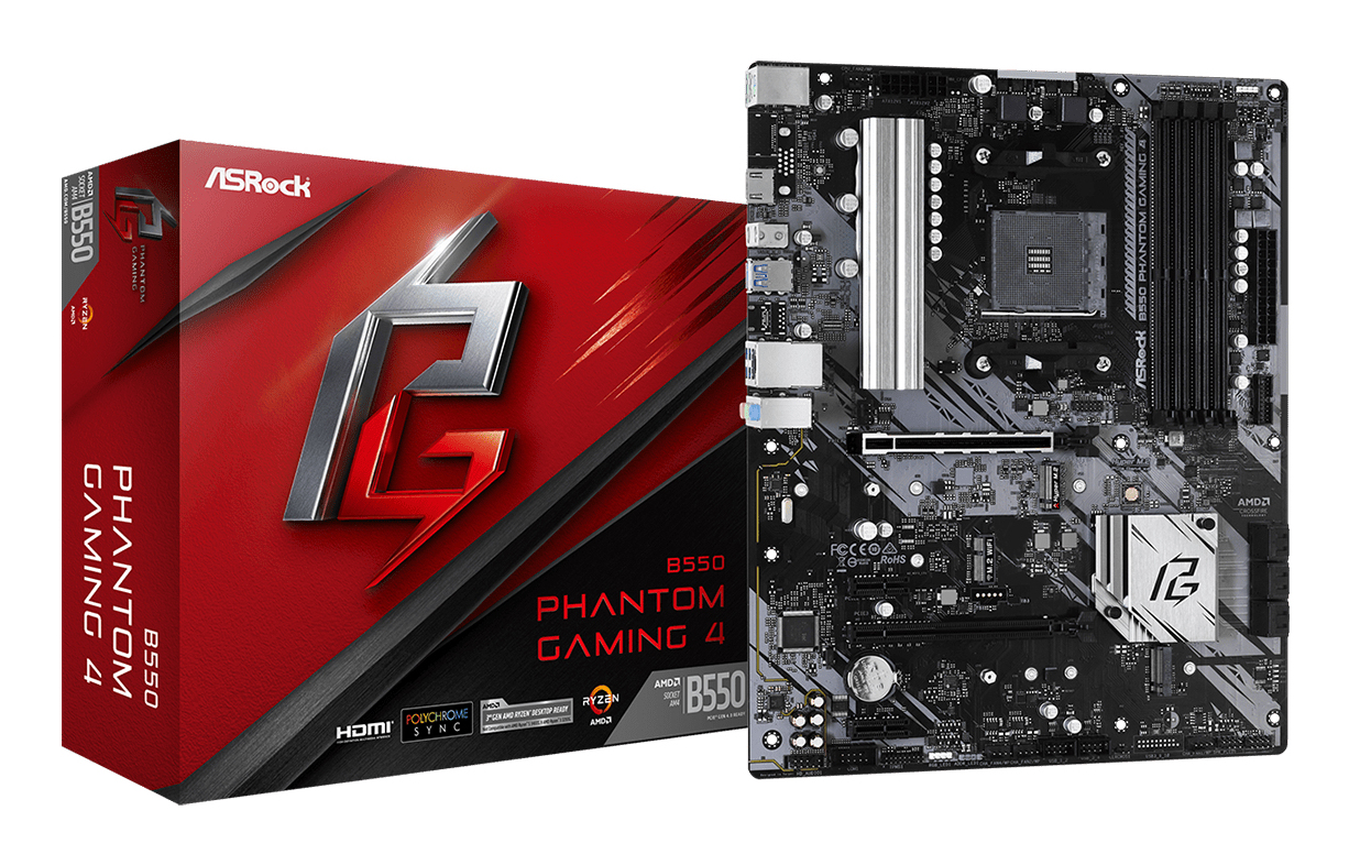 ASRock B550  Phantom Gaming 4    AM4 ATX  HDMI          DDR4 ret