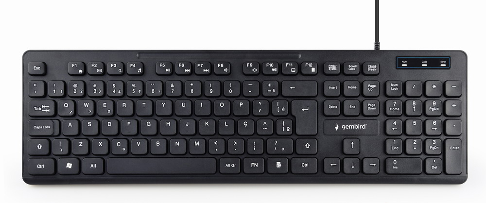 gembird Multimedia-Tastatur US-Layout schwarz