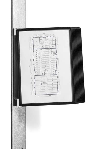 DURABLE SichttafelwandhalterVarioMagnetWall 10 Sichtt. schw