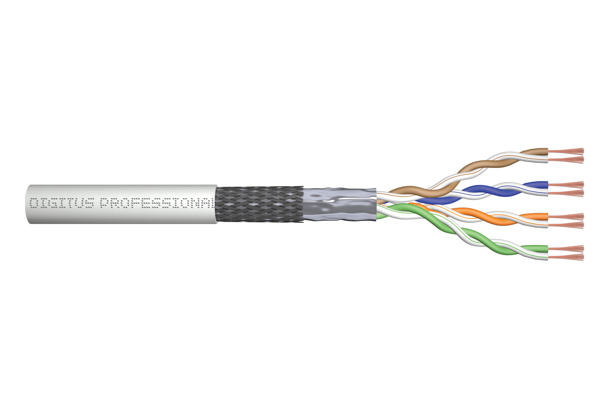 DIGITUS CAT 5e SF/&shy;UTP Twisted Pair Roh-Patchkabel,305m,grau