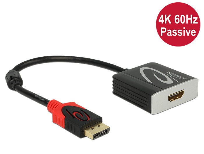 DELOCK Adapter Displayport -> HDMI-Buchse schwarz 20cm Kabel