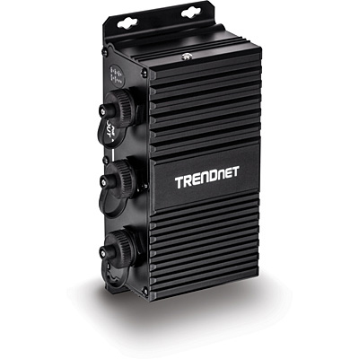 TRENDnet Industrial Outdoor Extender Gbit UPoE 95W->2XOut