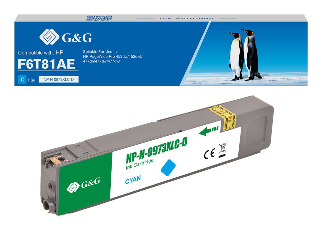 G&G Tintenpatrone kompatibel HP 973X/&shy; F6T81AE XL-Cyan
