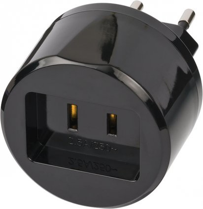Brennenstuhl Adapter Travel Stecksystem US/&shy;Aufsatz DE 2,5A