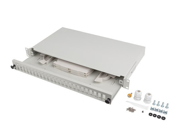 LANBERG 19" Fiber Patchpanel 1U 24xSC DUPLEX/&shy;24xLC QUAD gr