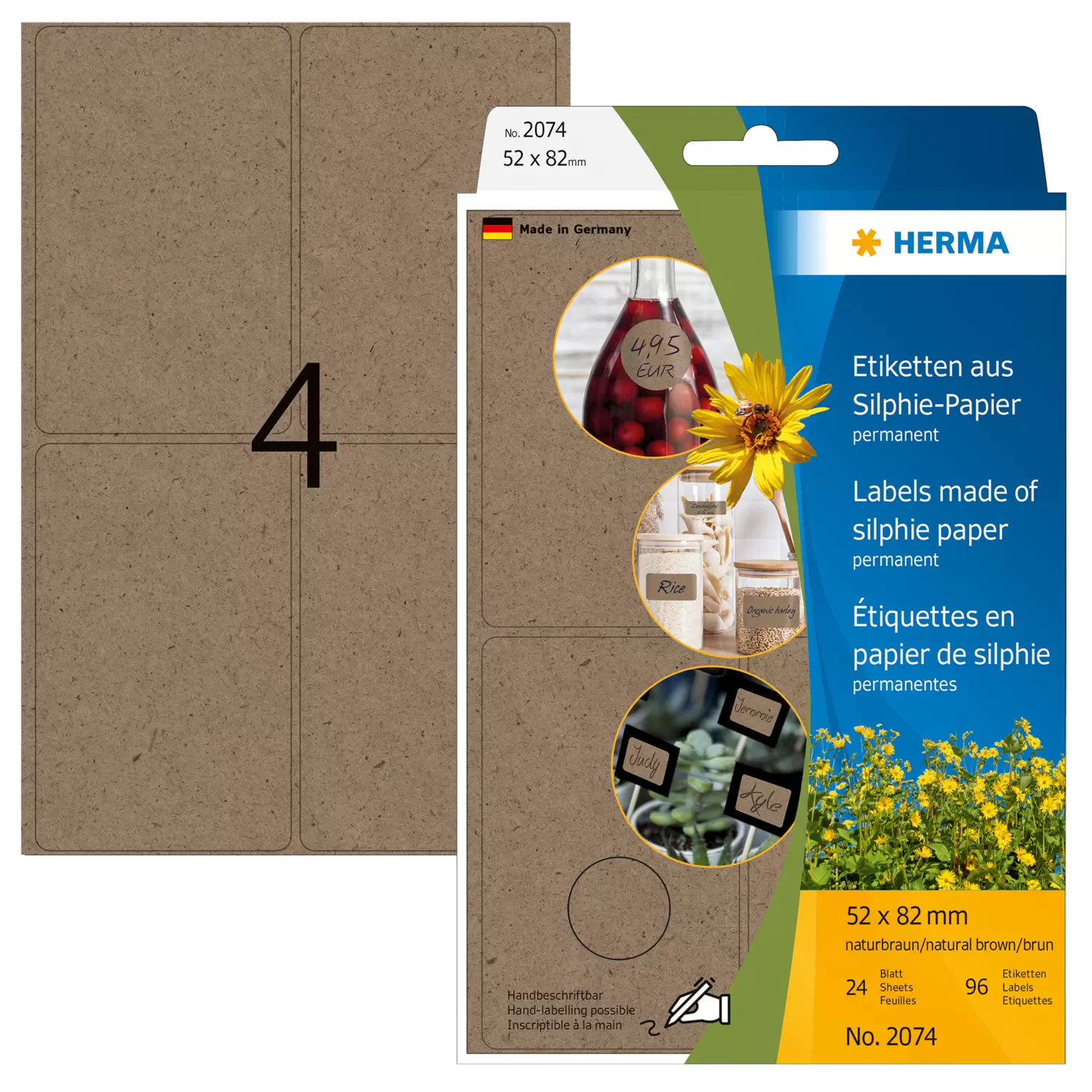 HERMA Büropackung Vielzwecketiketten Silphie 52x82mm