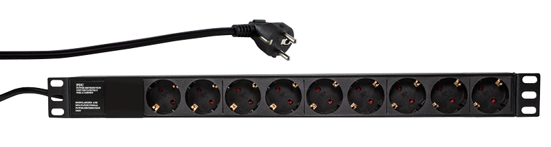 Logilink Steckdosenleiste 19" 9fach ohne An/&shy;Aus Schalter