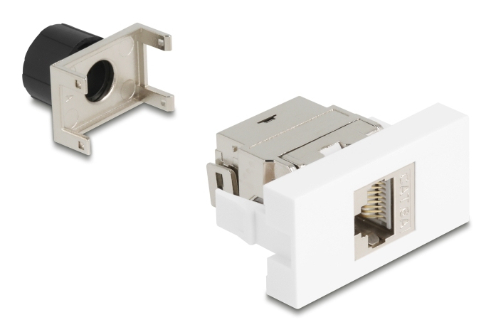 DELOCK Easy 45 Modul RJ45 Bu zu LSA Cat.6A 180° werkzeugfrei