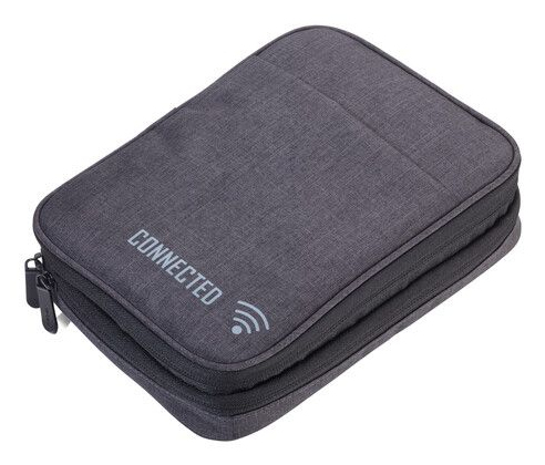TROIKA Kabeltasche CONNECTED dunkelgrau