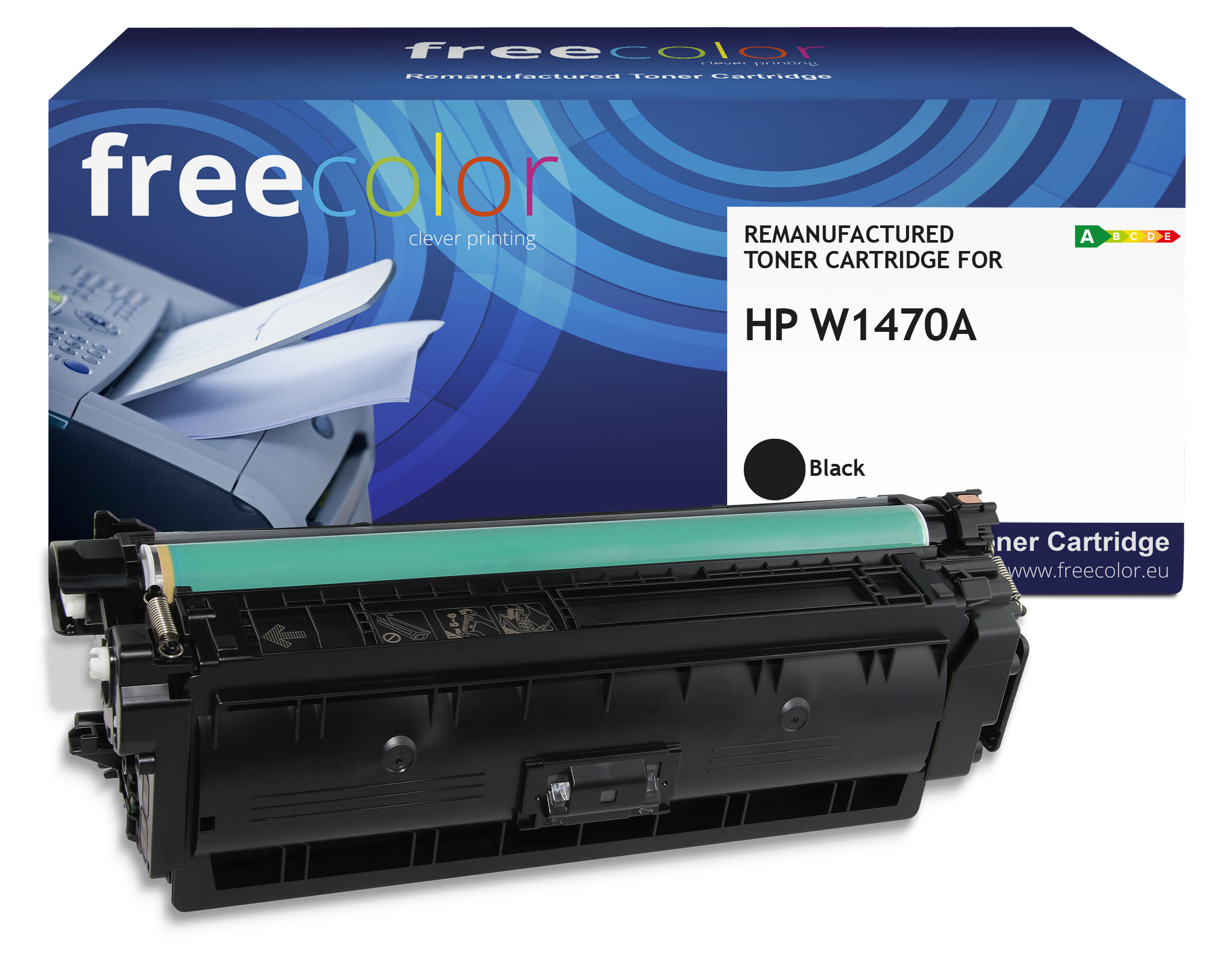 Freecolor Toner HP W1470A black mit chip 10500p kompatibel