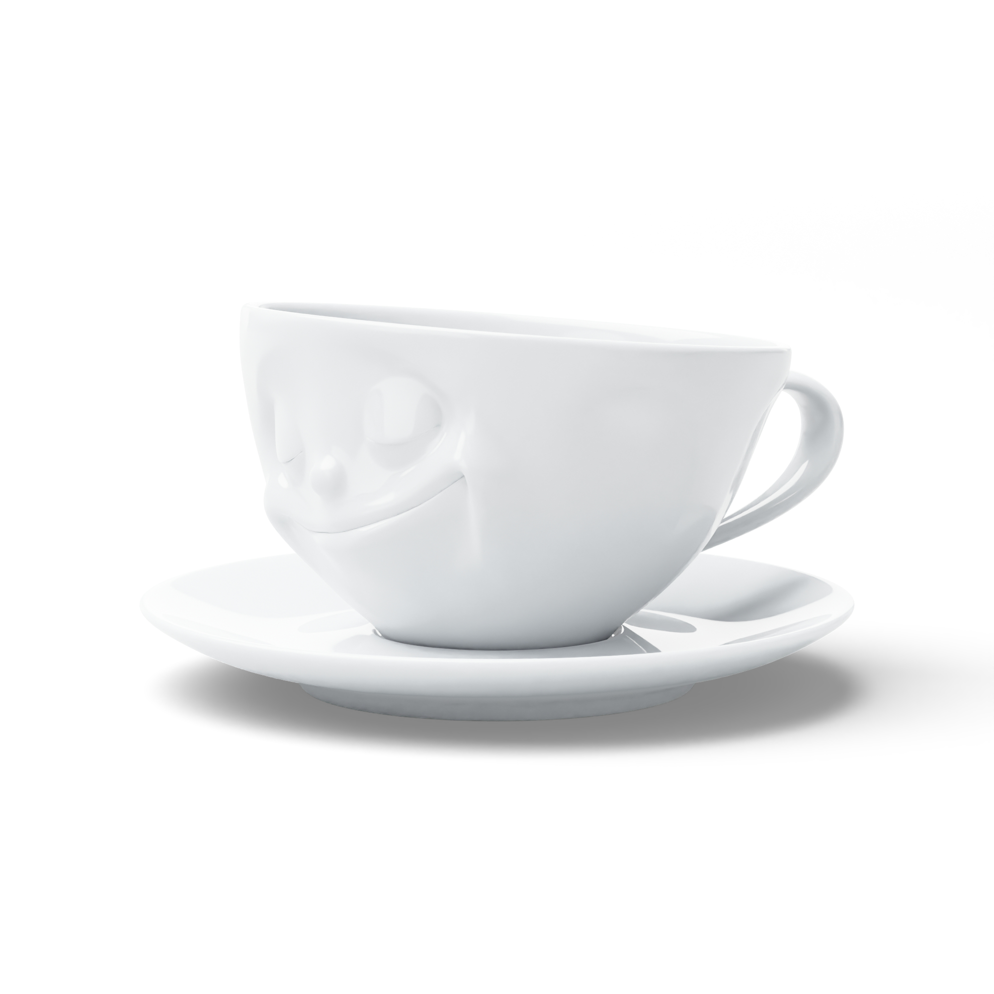 FIFTYEIGHT Kaffeetasse 200ml - Glücklich weiß FIFTYEIGHT Kaffeetasse 200ml - Glücklich weiß