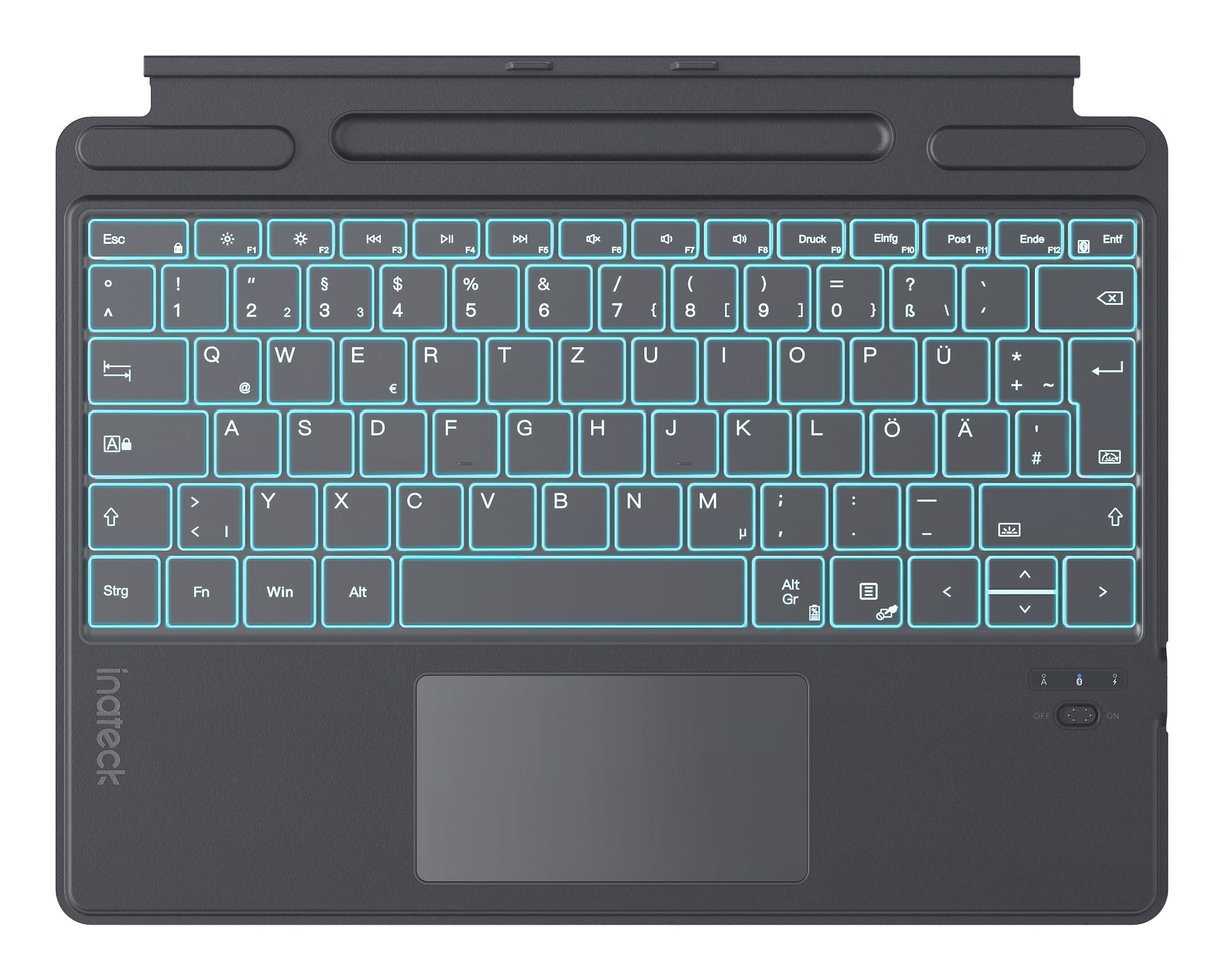 inateck Keyboard Surface gray Sureface Pro 8-11 Com. QWERTZ