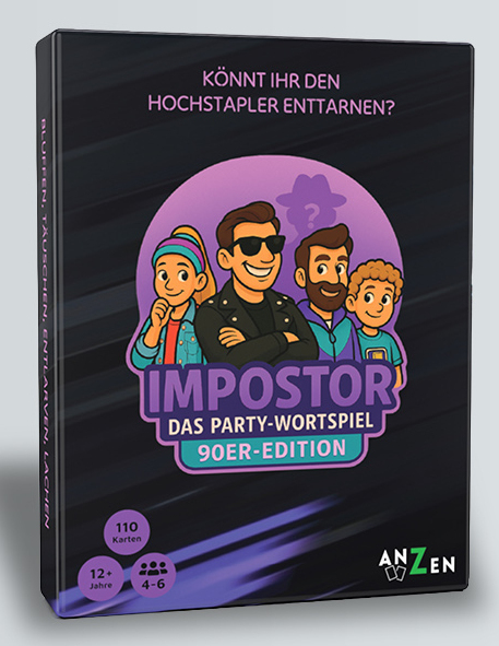 ANZEN - IMPOSTOR - Das Party-Wortspiel - 90er-Edition 12+