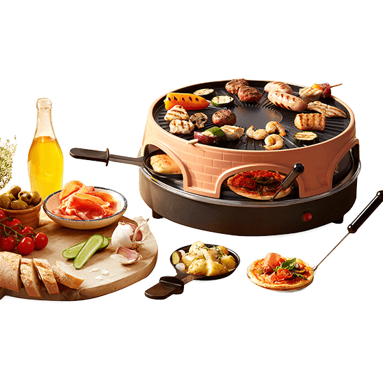 Emerio Kombi-Pizza Ofen,Pizzarette,Raclette,Grill, 6 Pers. Emerio Kombi-Pizza Ofen,Pizzarette,Raclette,Grill, 6 Pers.