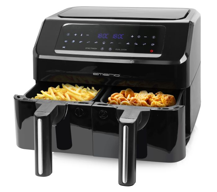 Emerio Heißluftfritteuse, Smart Fryer, 3,6+3,6L, Cool touch