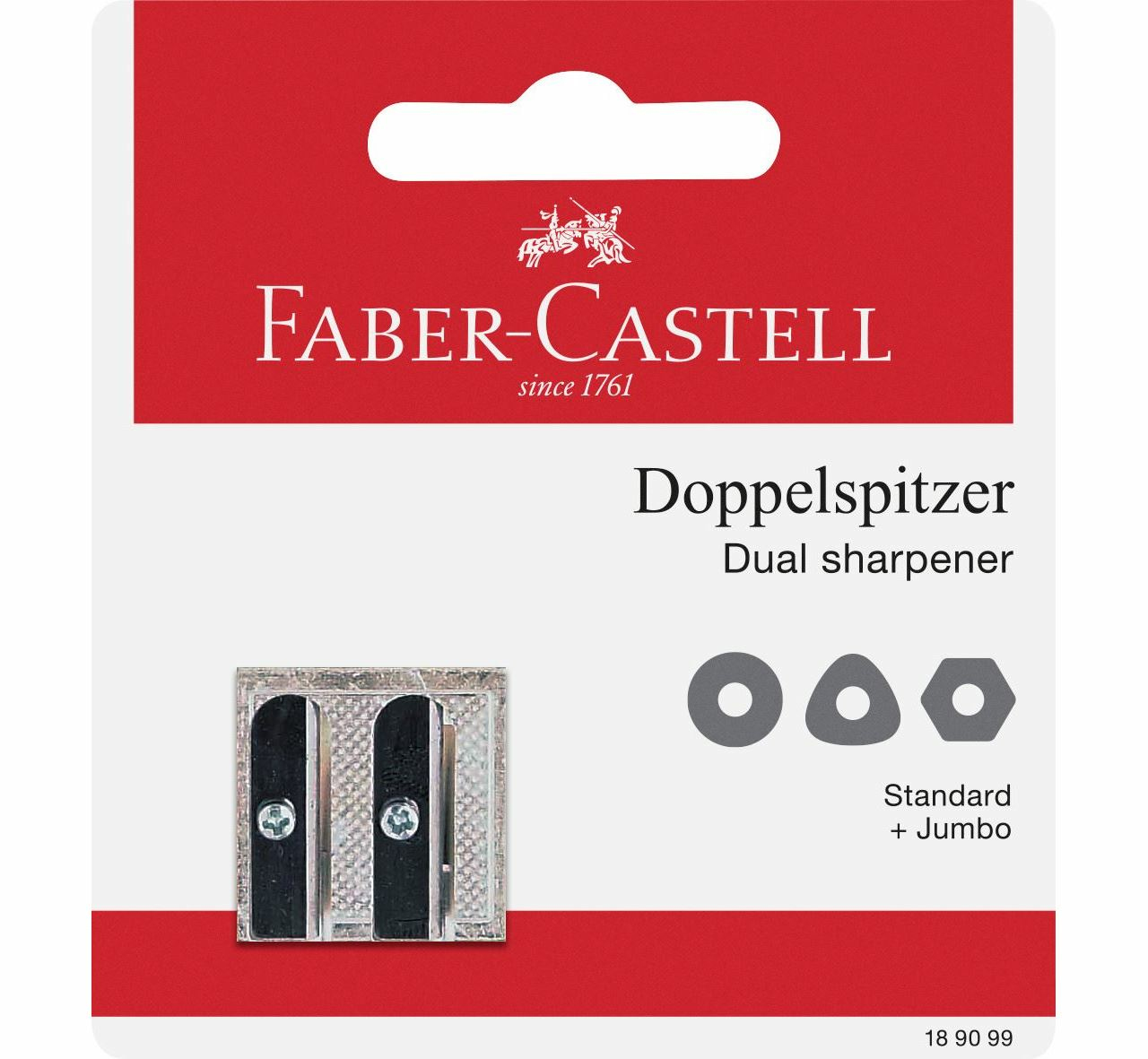 FABER-CASTELL Metalldoppelspitzer Blisterkarte