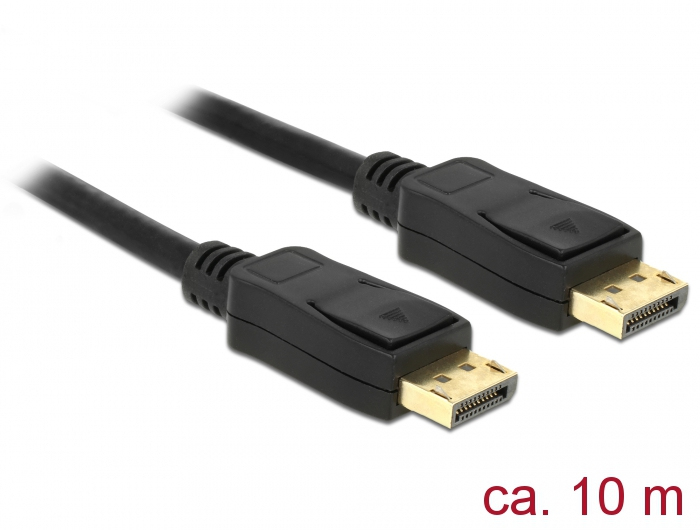DELOCK Kabel DP 1.2 -> DP St/&shy;St 10.0m schwarz 4K 60Hz
