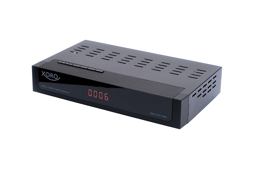 Xoro HRM 7670 Twin, HD DVB-C/&shy;T2 Receiver, PVR-Ready, schwarz