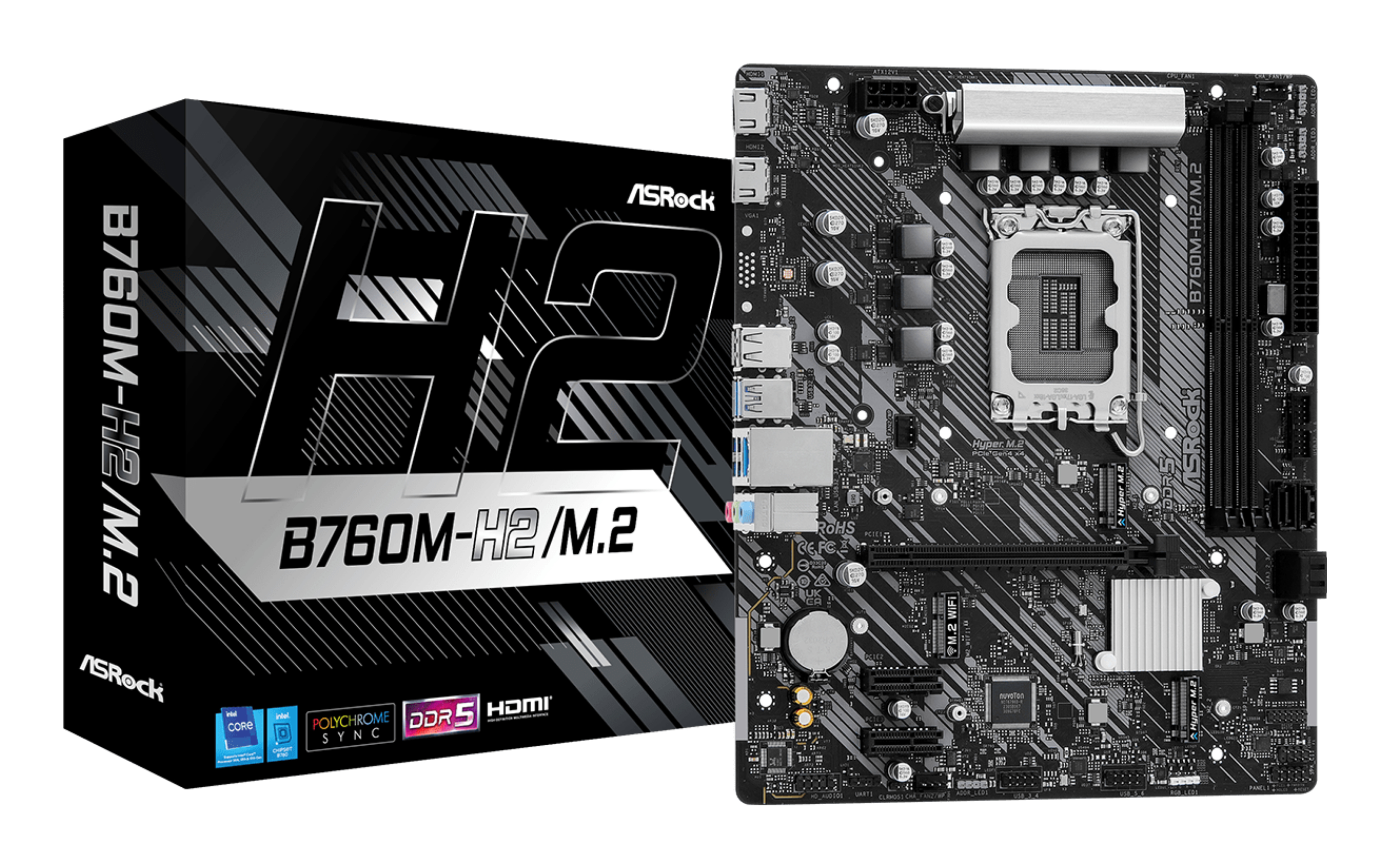 ASRock B760M-H2/&shy;M.2             1700 mATX 2xHDMI        DDR5 ret