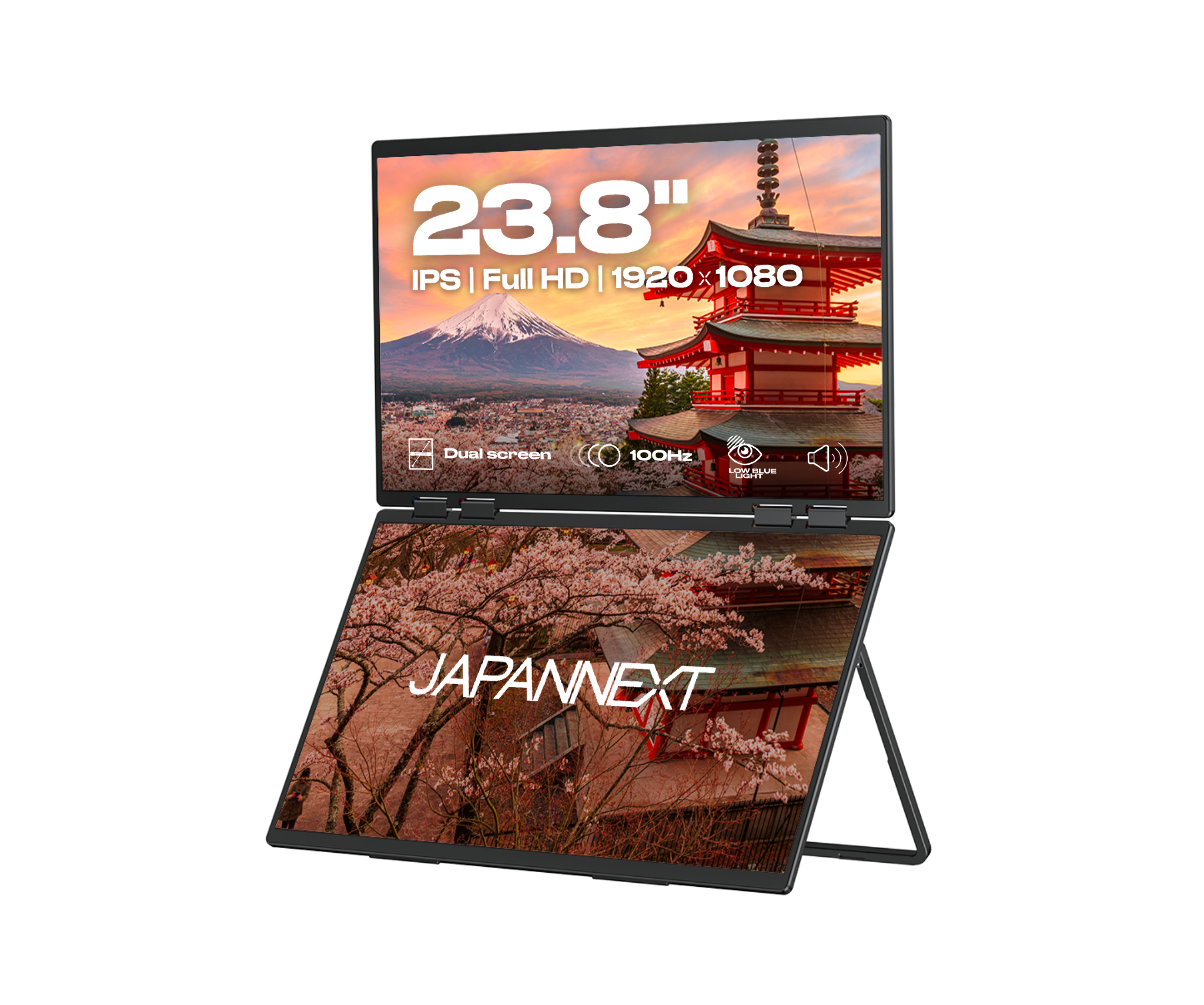 JAPANNEXT 60,5cm JN-DMD-IPS238F-C4 Dual-Monitor FHD
