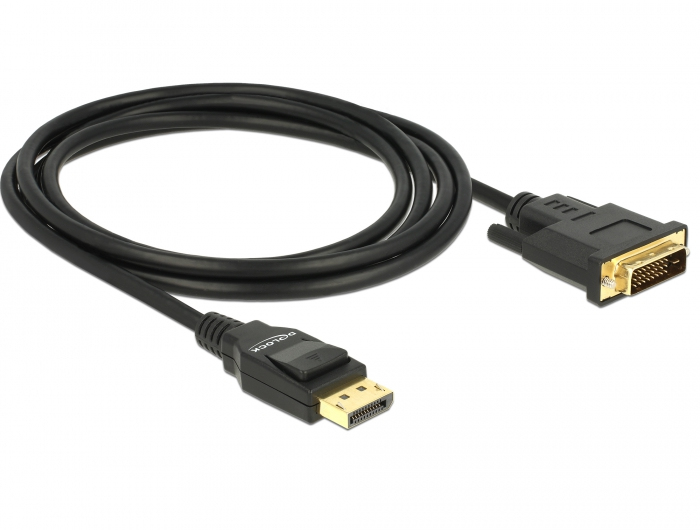 DELOCK Kabel DP 1.2 -> DVI (24+1) St/­St 2.0m schwarz DELOCK Kabel DP 1.2 -> DVI (24+1) St/­St 2.0m schwarz