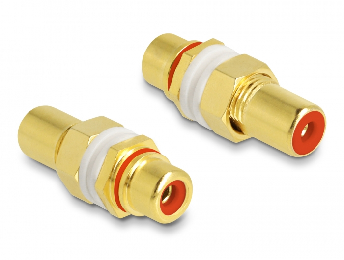 DELOCK Audio Adapter Cinch Bu > Bu zum Einbau, Farbring rot