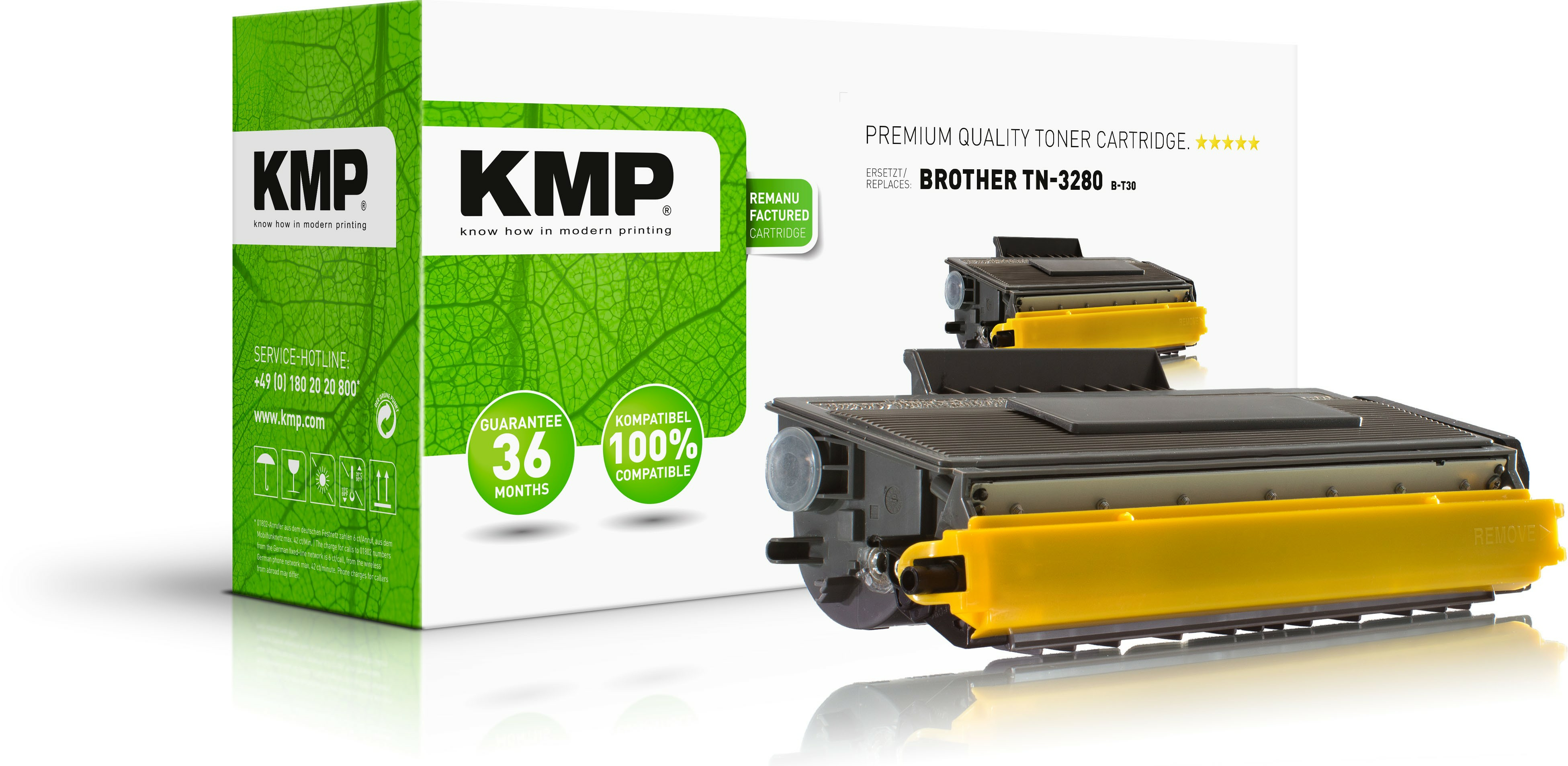 KMP Toner Brother TN-3280/­TN3280 black 8000 S. B-T30 remanufactu KMP Toner Brother TN-3280/­TN3280 black 8000 S. B-T30 remanufactu