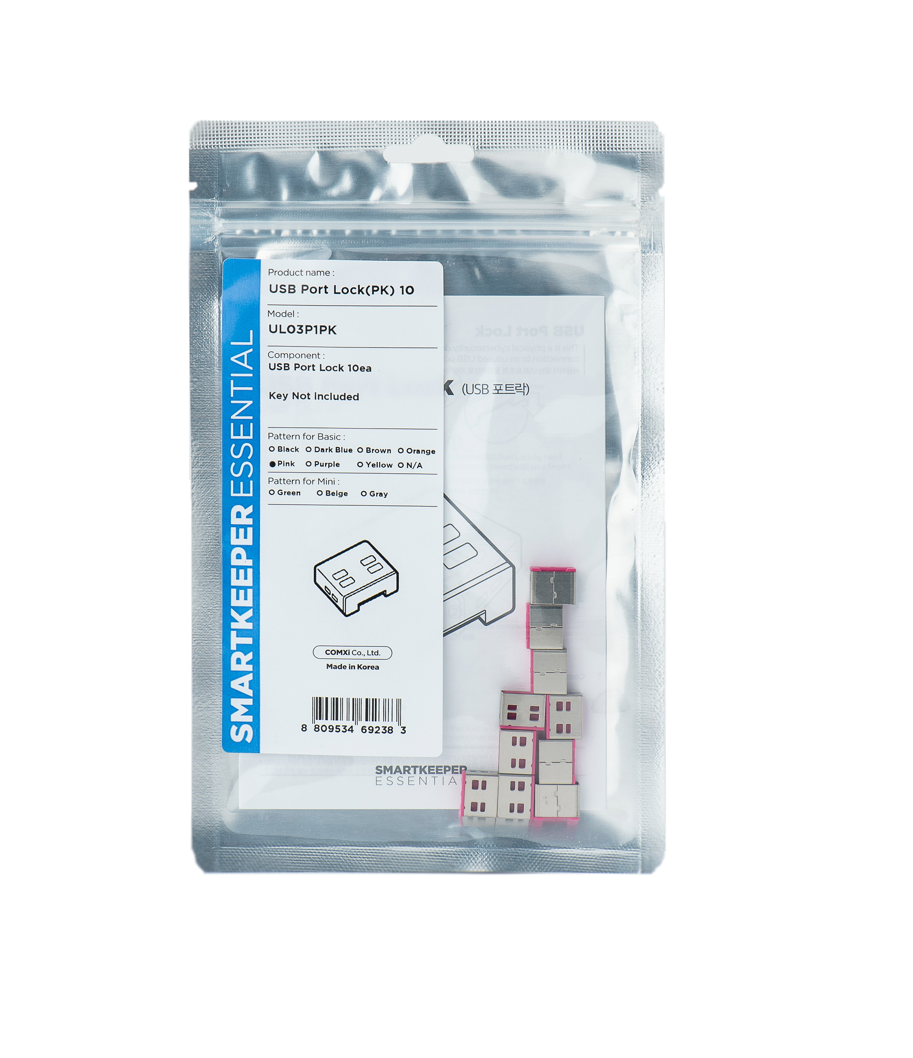 SmartKeeper Basic "USB-A Port" Blocker pink 10 Stk.