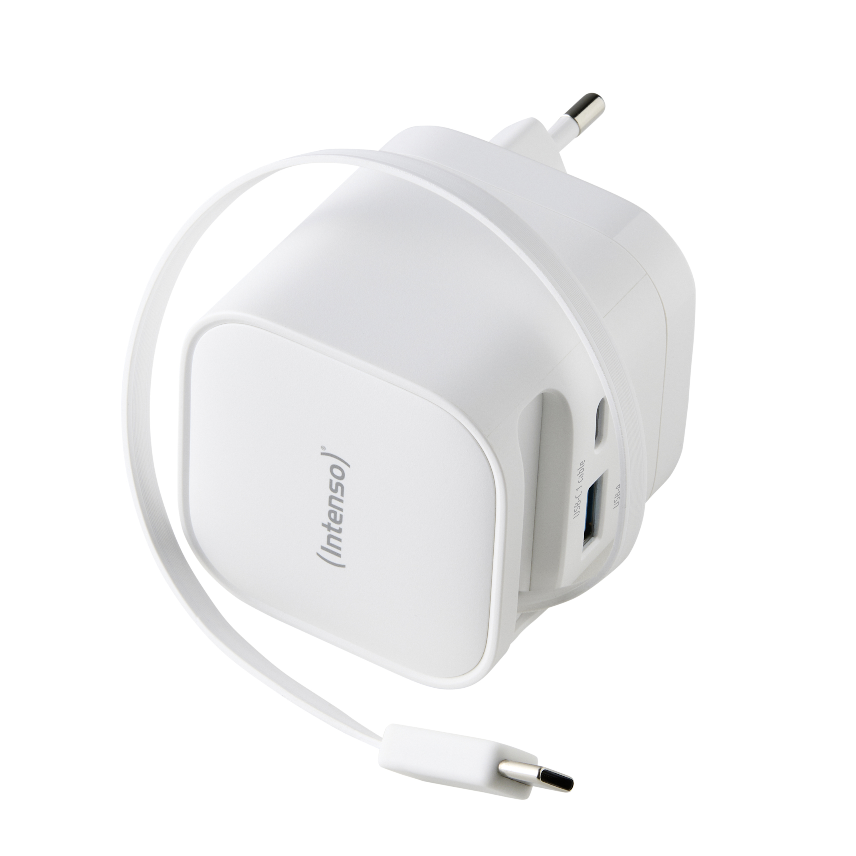 Intenso Compact Fast Charger 65W USB-C/&shy;USB-A White