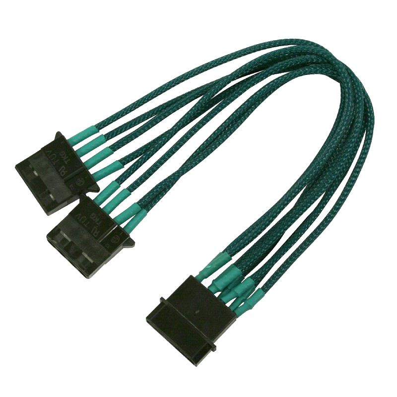 Kabel Nanoxia 4-Pin Molex Y-Kabel, 20 cm, Single, grün