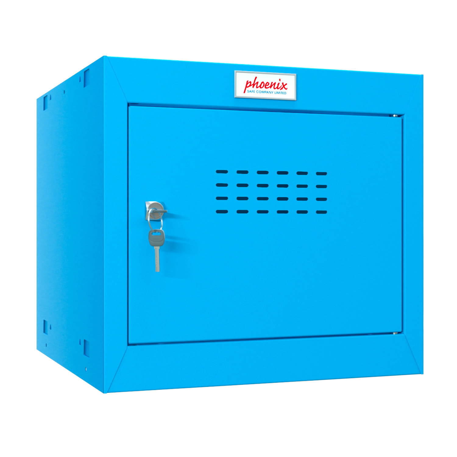 Phoenix Safe Würfelspind 44l klein Türschloss blau Phoenix Safe Würfelspind 44l klein Türschloss blau