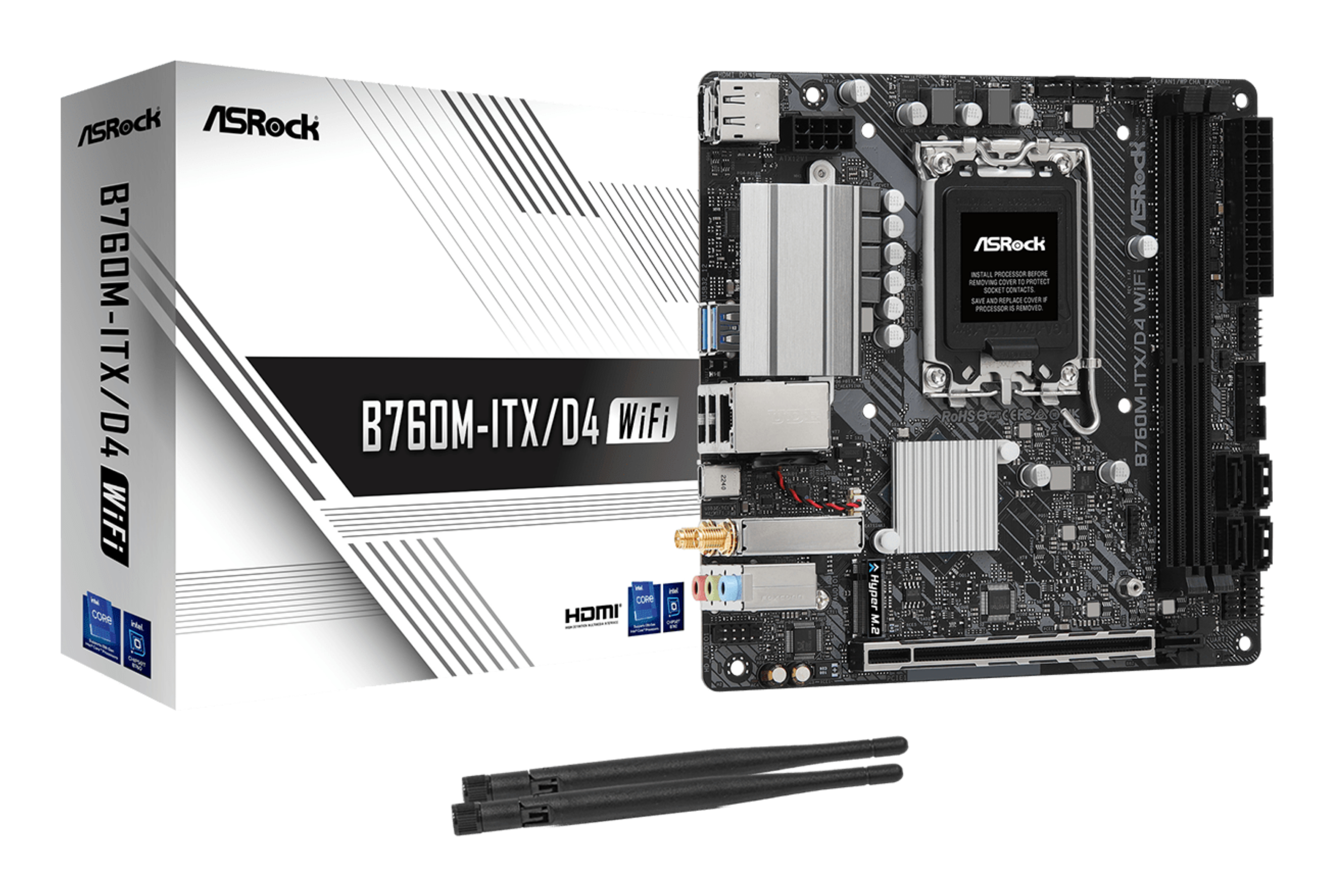 ASRock B760M-ITX/&shy;D4 WiFi        1700 mITX HDMI/&shy;DP       DDR4 ret