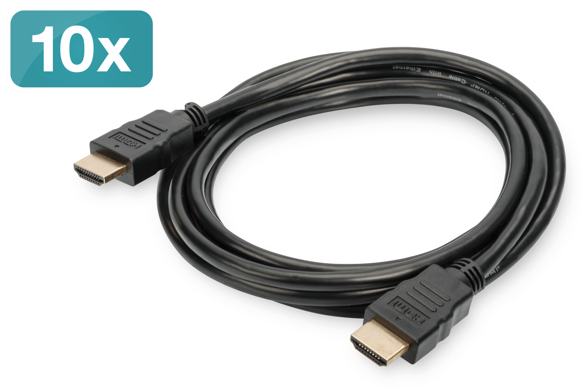 DIGITUS HDMI Kabel Ethernet 4K UHD St./&shy;St. 10 Stück 2m