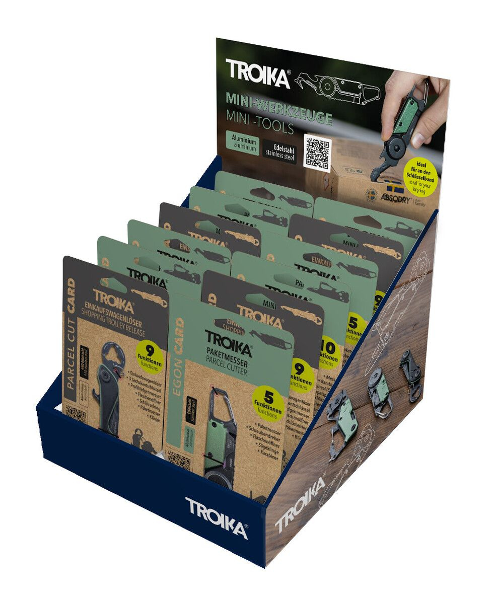 TROIKA Thekendisplay 12x Miniwerkzeug