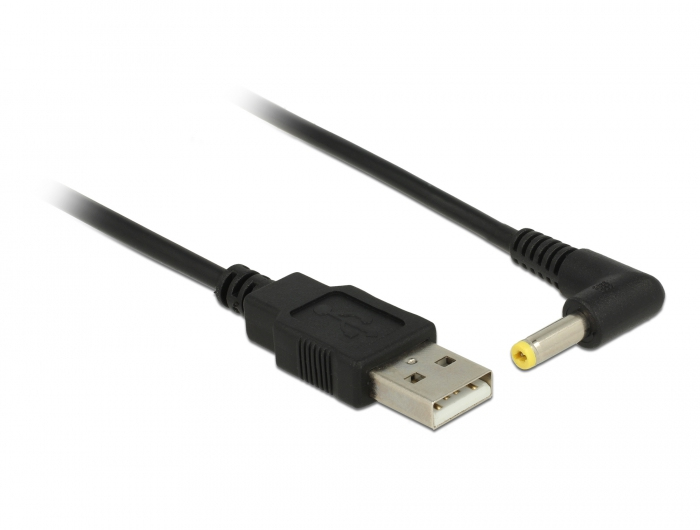 DELOCK Stromkabel USB -> DC 4.0x1.7mm St/&shy;St 90° 1.5m