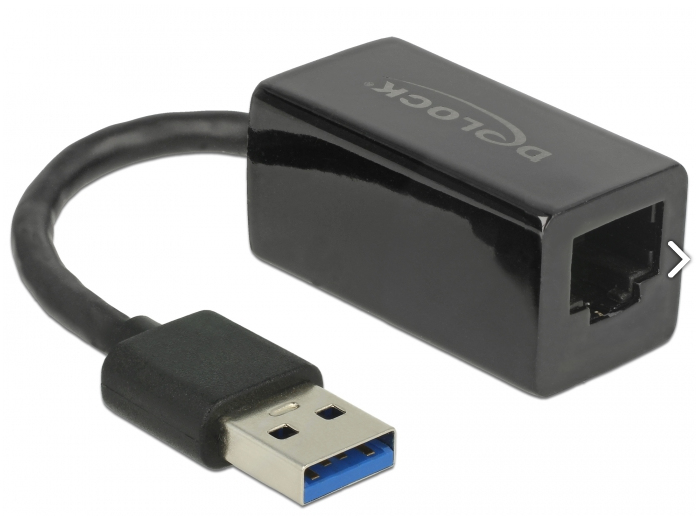 DELOCK USB-Kabel Superspeed A-> Gigabit LAN 10/&shy;100/&shy;1000 Mbps