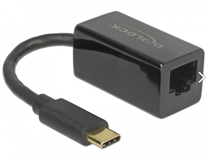 DELOCK Adapter SuperSpeed USB-C St > Gigabit LAN komp. schw.