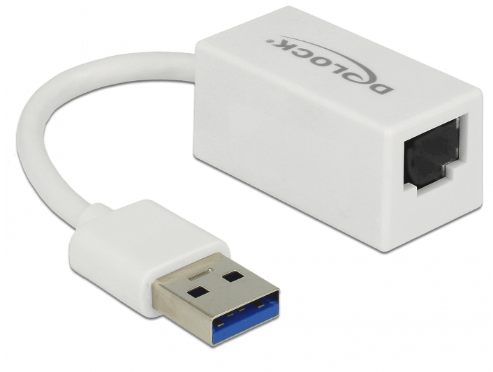 DELOCK Adapter SuperSpeed USB-A St > Gigabit LAN komp. Weiß