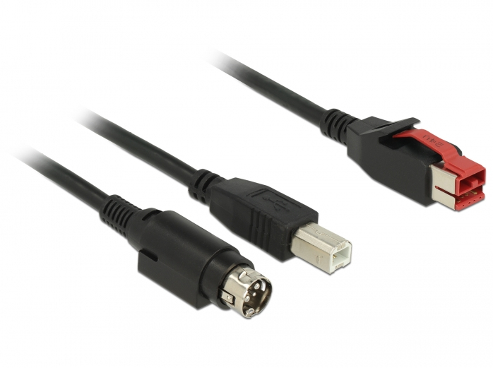 DELOCK PoweredUSB Kab. 24v St > USB-B St + Hosiden 3Pin 3.0m DELOCK PoweredUSB Kab. 24v St > USB-B St + Hosiden 3Pin 3.0m