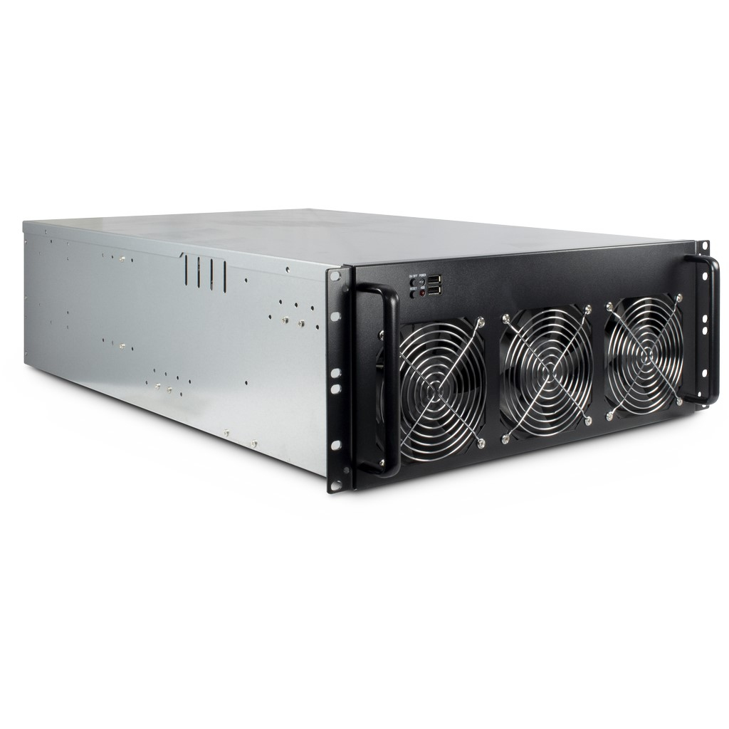 Inter-Tech Mining-Rack 4W2 4HE 6 x 120 mm Lüfter