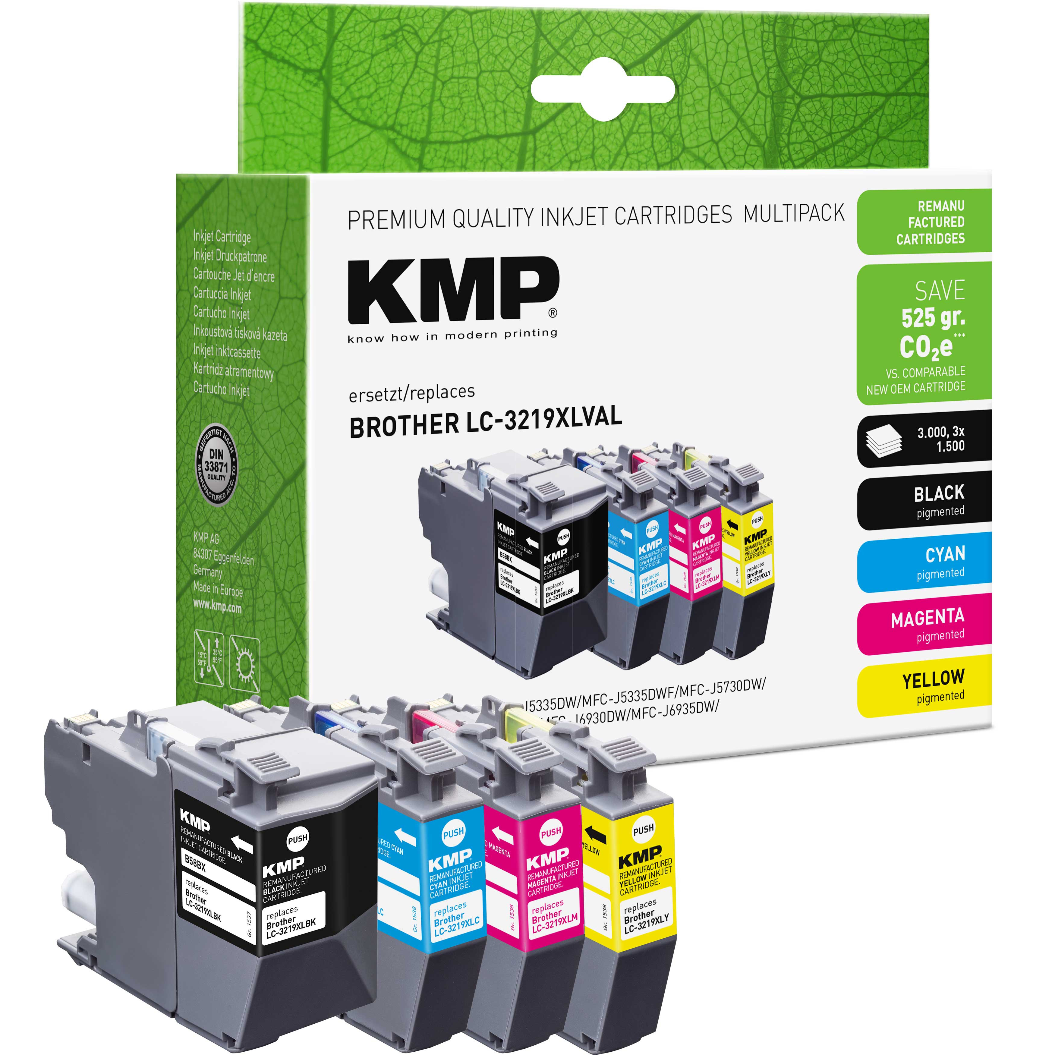KMP Patrone Brother LC3219VALDR Multip. 1500-3000 S. B58VX refil