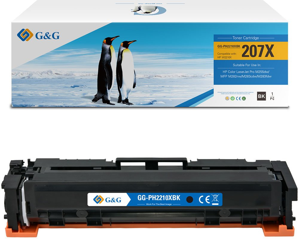 G&G XL-Toner kompatibel mit HP 207X/&shy; W2210X (Mit Chip)