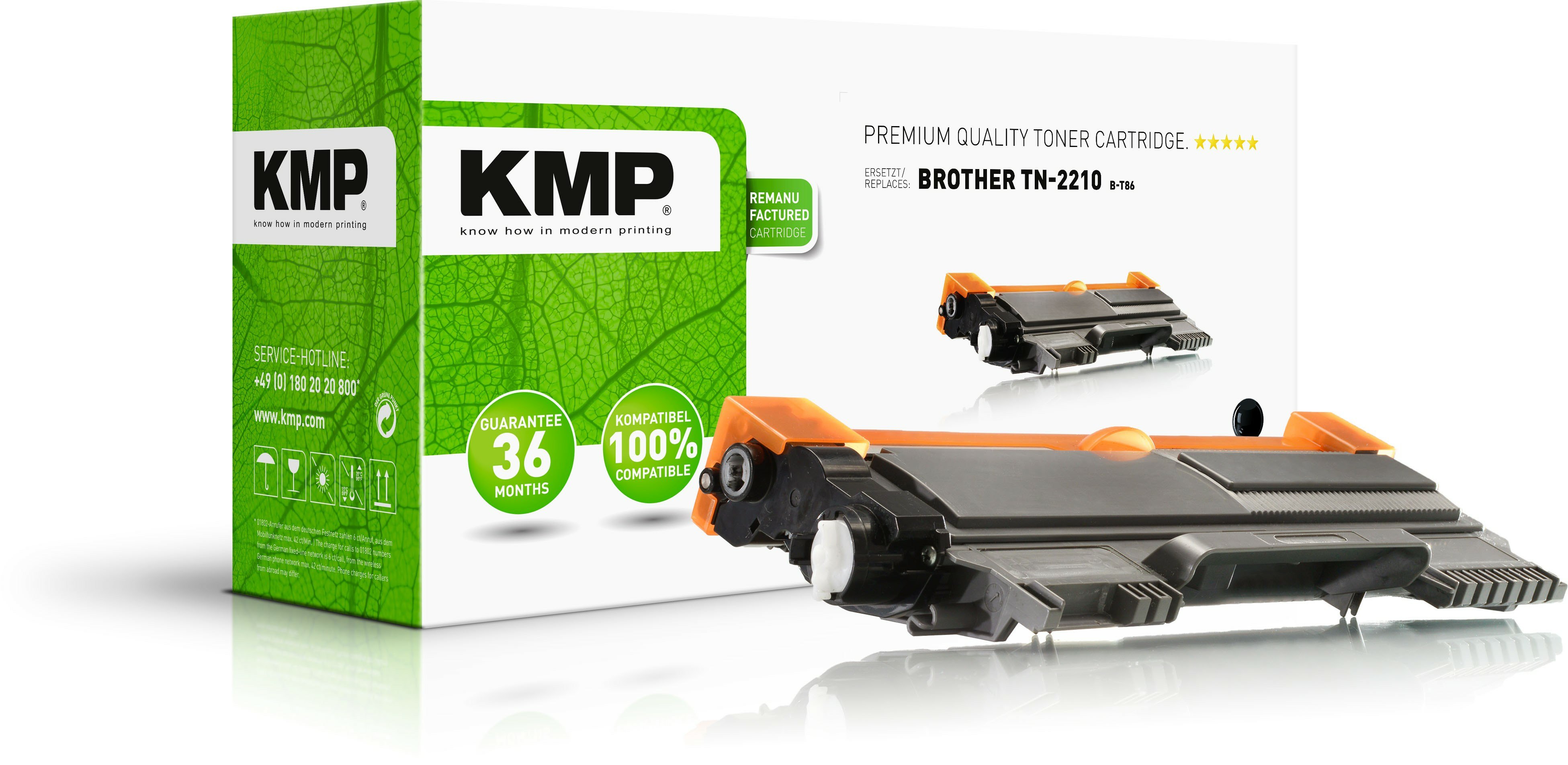KMP Toner Brother TN-2210/­TN2210 black 1200 S. B-T86 remanufactu KMP Toner Brother TN-2210/­TN2210 black 1200 S. B-T86 remanufactu