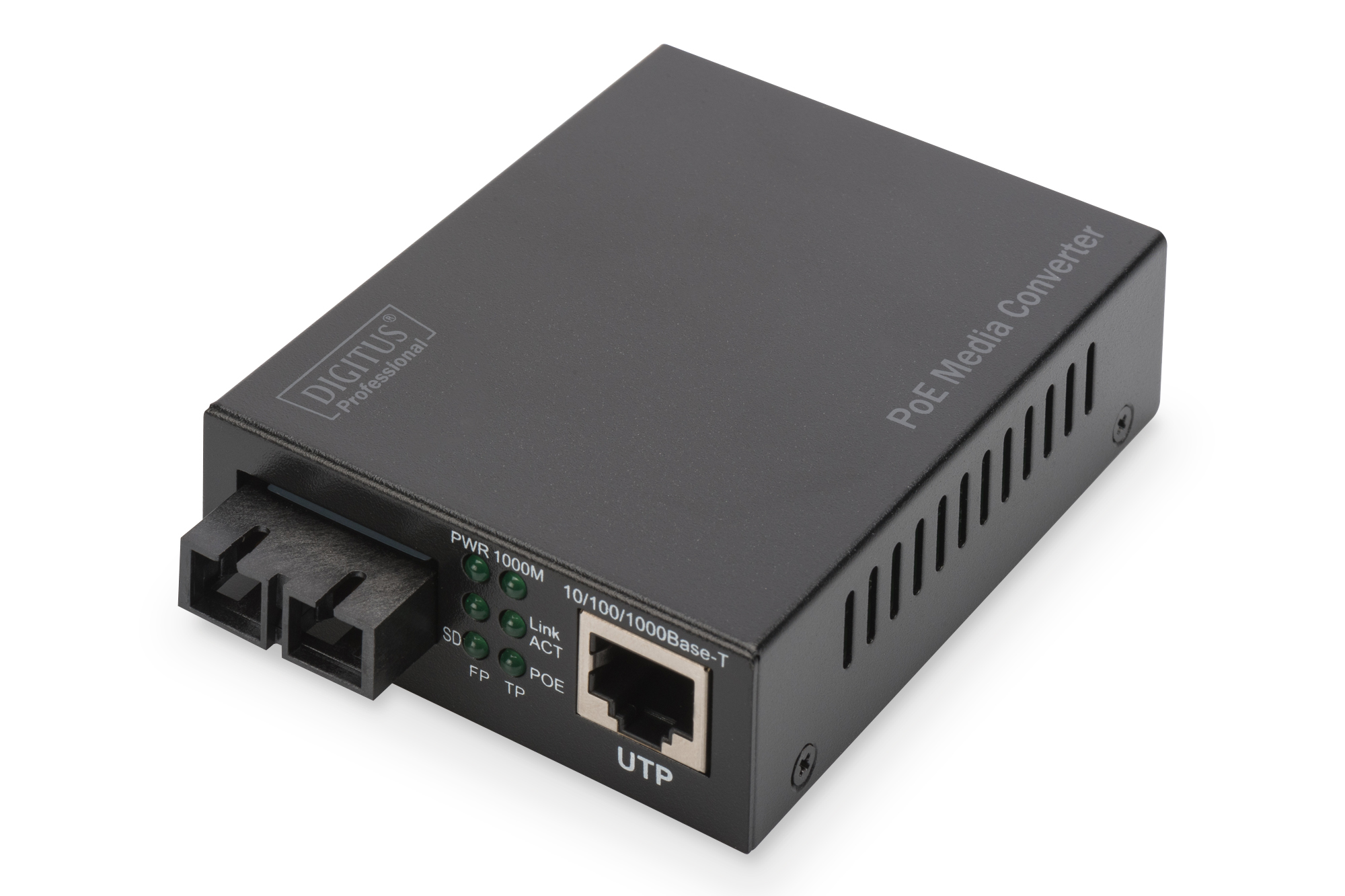 DIGITUS Konverter Gigabit PoE   Multim. Media RJ45/&shy;SC MM PSE