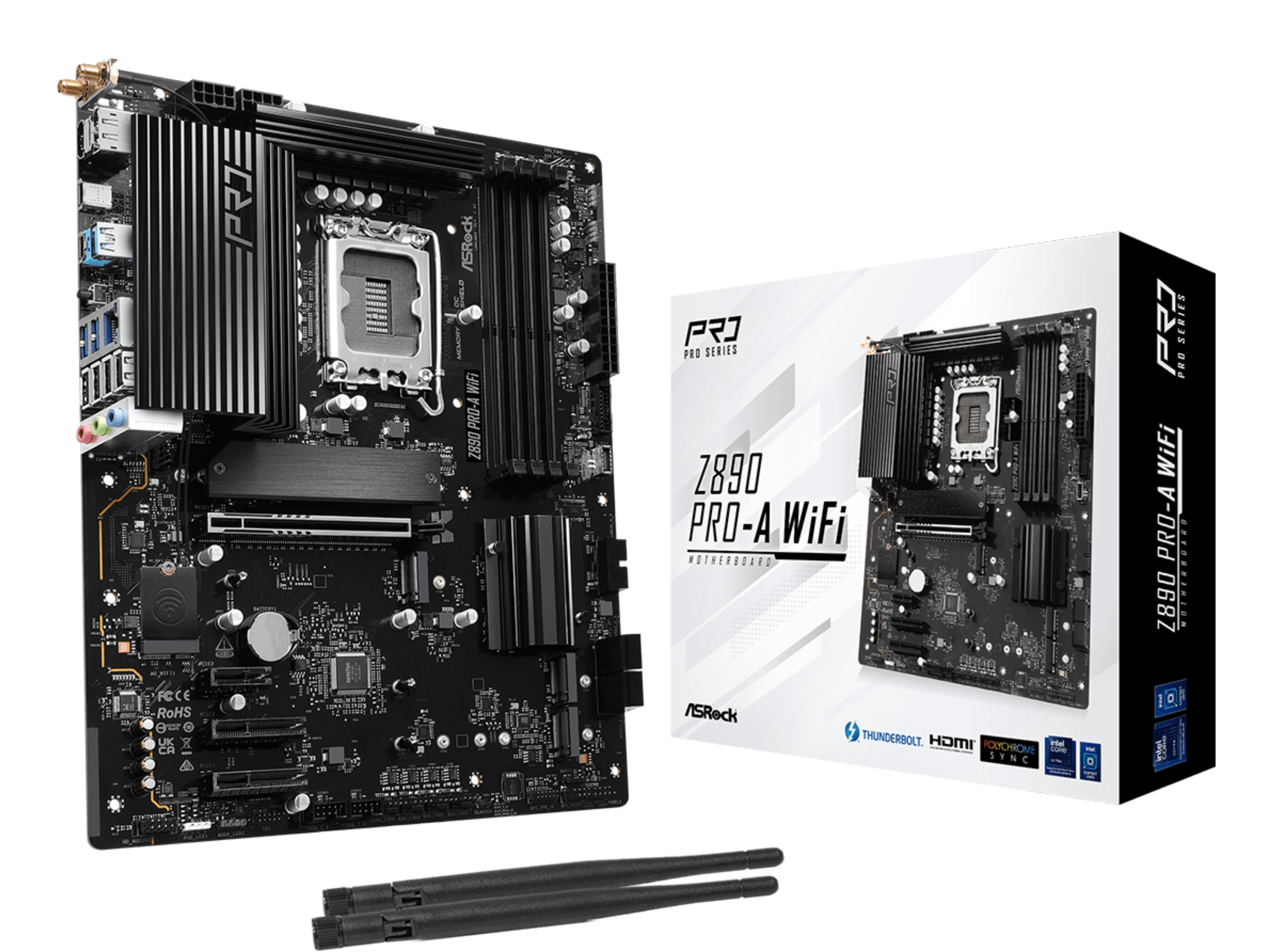 ASRock Z890 Pro-A WiFi 1851 ATX HDMI/&shy;DP/&shy;USB-C DDR5 retail