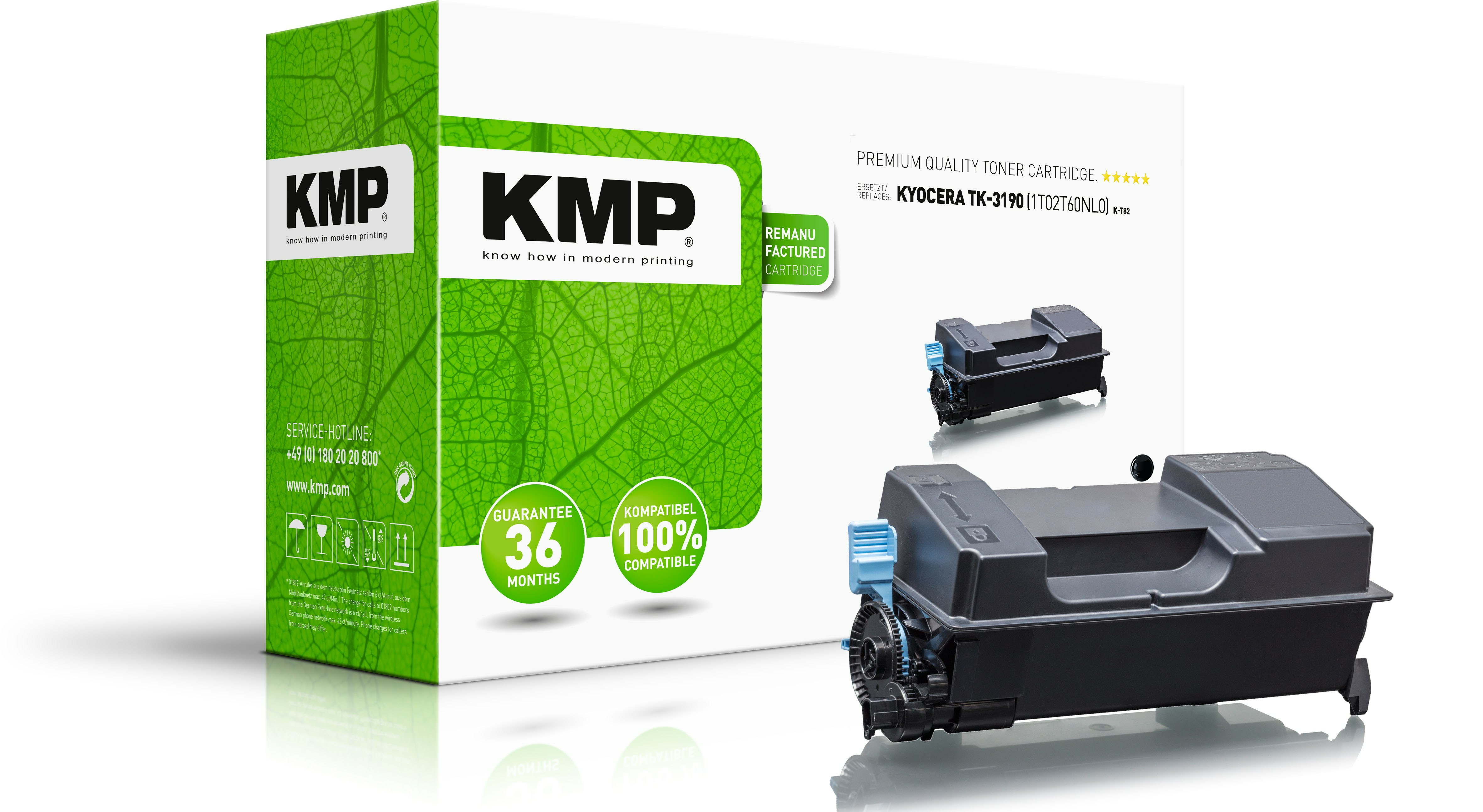 KMP Toner Kyocera TK-3190/&shy;TK3190 black 30000 S. K-T82 remanufact