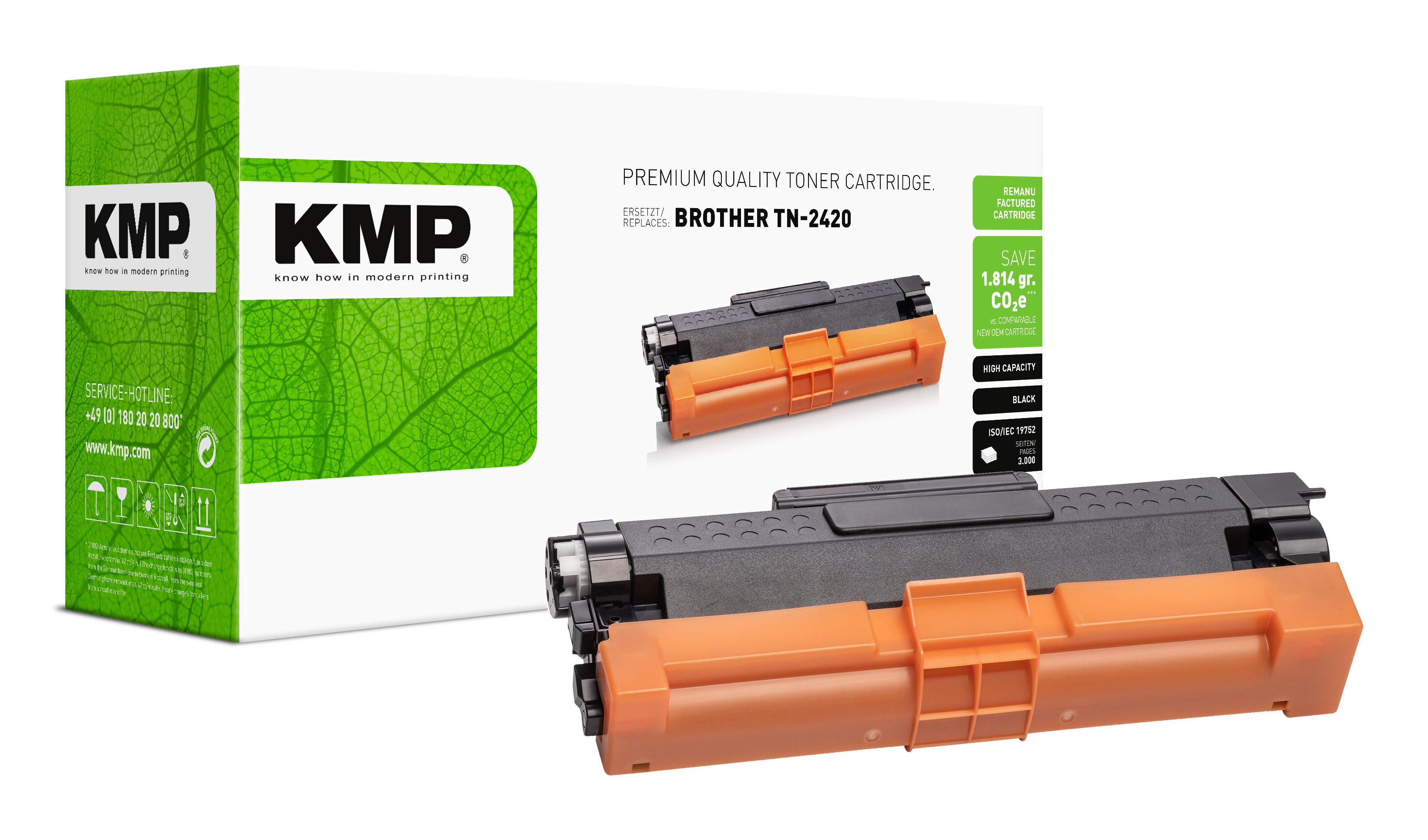 KMP Toner Brother TN-2420/&shy;TN2420 black 3000 S. B-T116 remanufact
